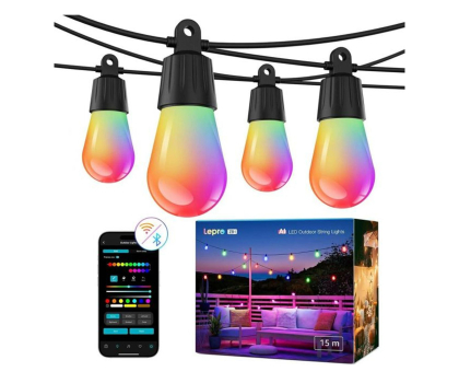 Inteligentne oświetlenie Lepro Lepro 15M ZB1 AI Outdoor String Lights - inteligentne wielok